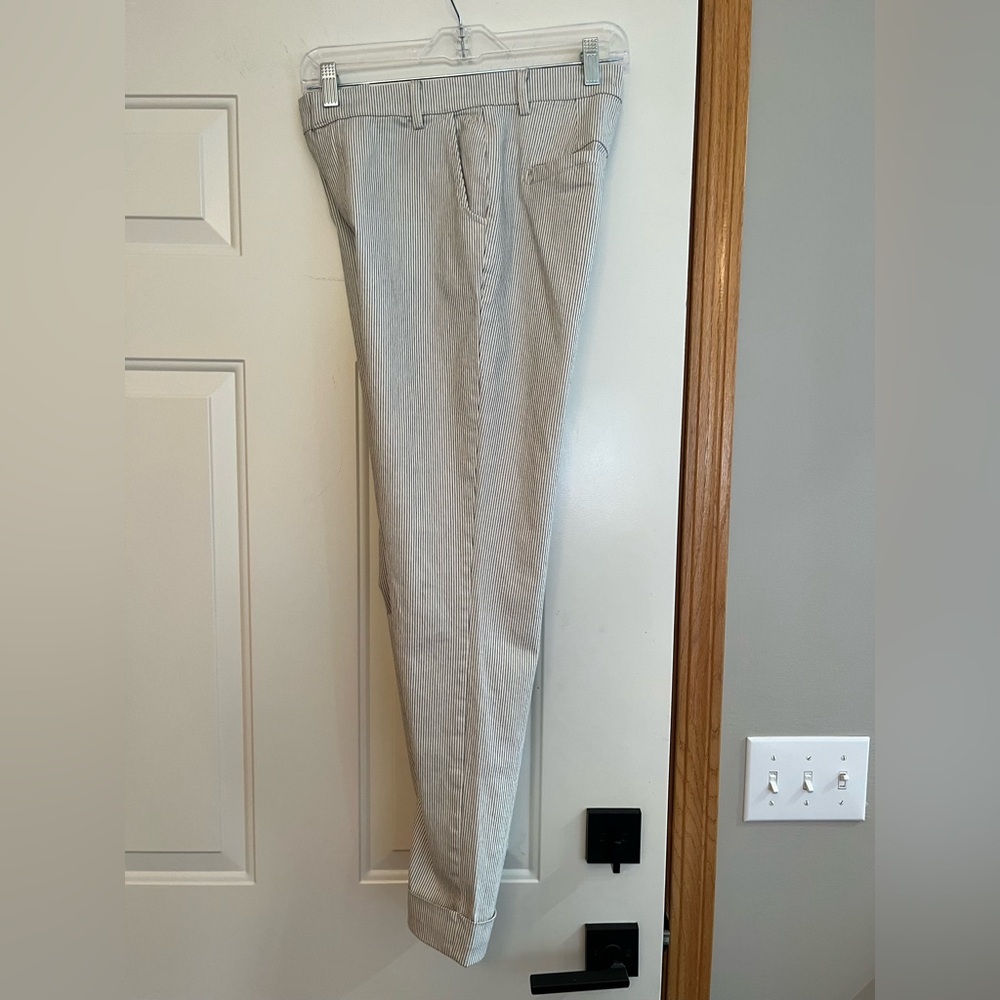 Women’s Summum pinstripe cotton cuffed coastal trousers. Size 32( XS/2 USA) - Picture 3 of 16